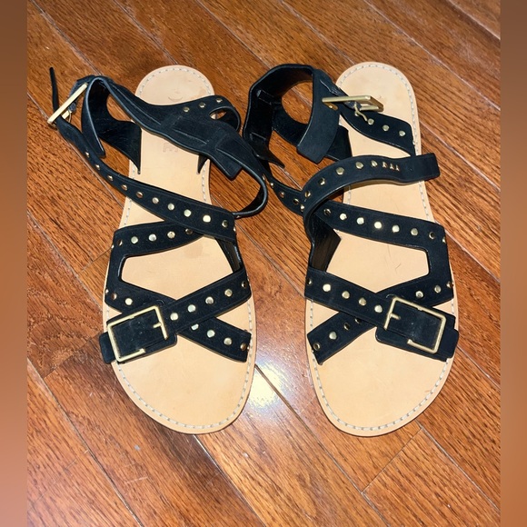🖤NWOT ZADIG en VOLTAIRE suede studded sandals🖤 size 41 - Picture 1 of 7